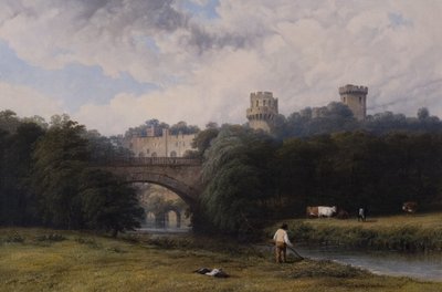 Warwick Castle, from the river by Thomas Baker
